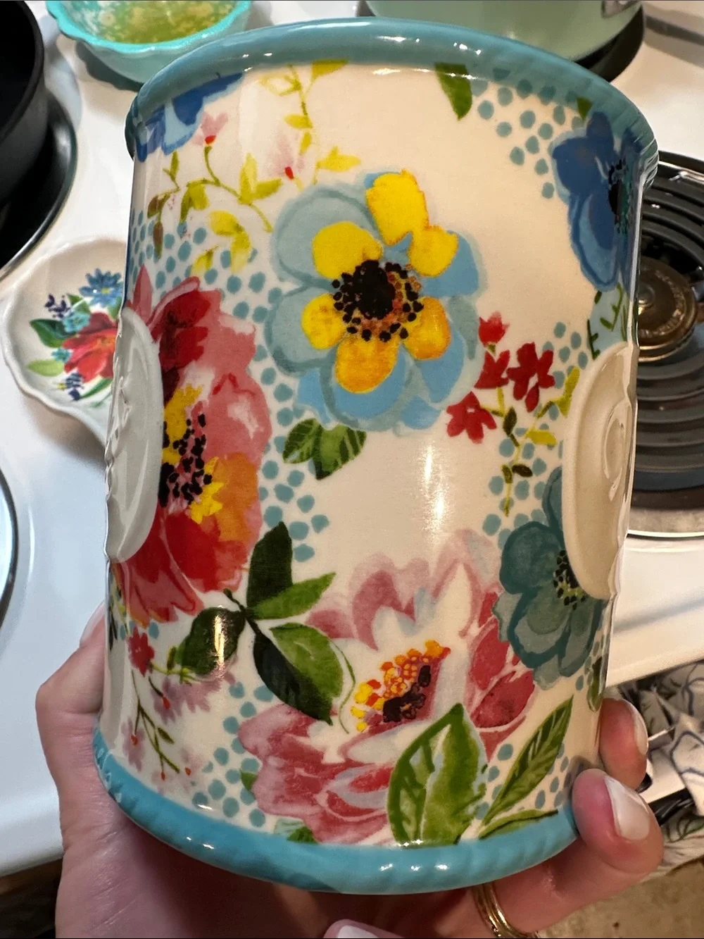 The Pioneer Woman Floral Ceramic Utensil Holder
